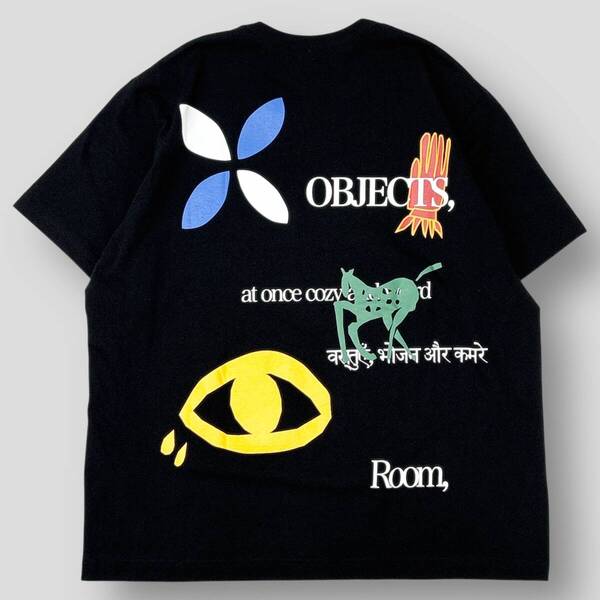 新品 KHOKI / コッキ 25SS Multi-print T-shirt / マルチプリントTシャツ 25ss-t-06 3 ブラック 半袖 ロゴ グラフィック プリント SSM5456