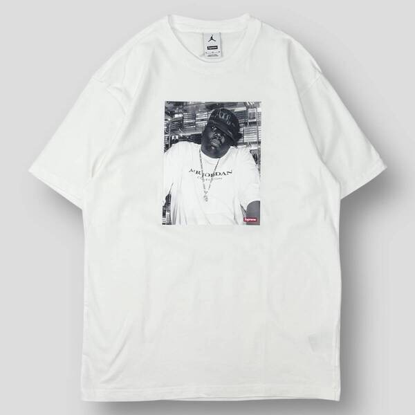 美品 Supreme x JORDAN BRAND シュプリーム ジョーダンブランド 24AW Jordan Biggie S/S Top HJ8385-100 M ホワイト Tシャツ SSM5362