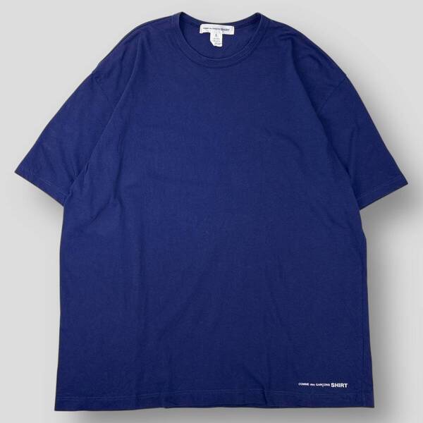COMME des GARCONS SHIRT / コムデギャルソンシャツ 24SS LOGO S/S TEE / ロゴプリント クルーネックTシャツ FM-T021 XL ネイビー SSM5613
