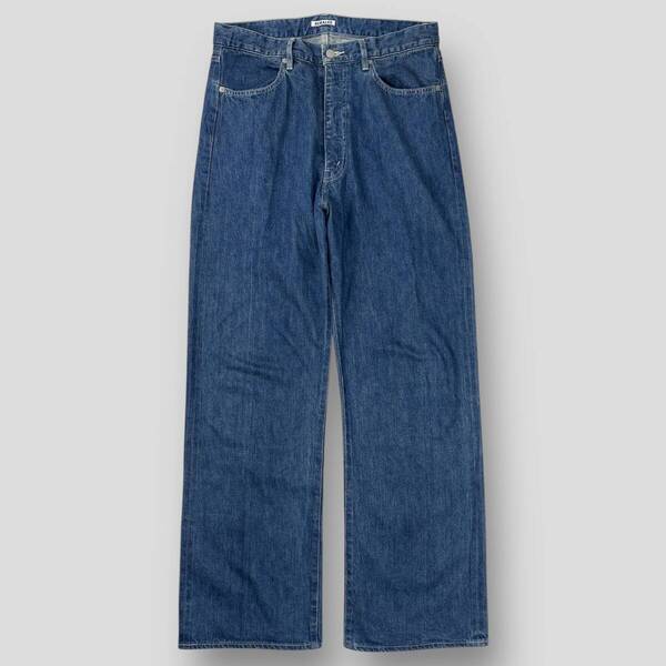 美品 AURALEE / オーラリー 22AW SELVEDGE LIGHT DENIM PANTS / セルビッジライトデニムパンツ A22AP02SD 4 LIGHT INDIGO ジーンズ SSM5621