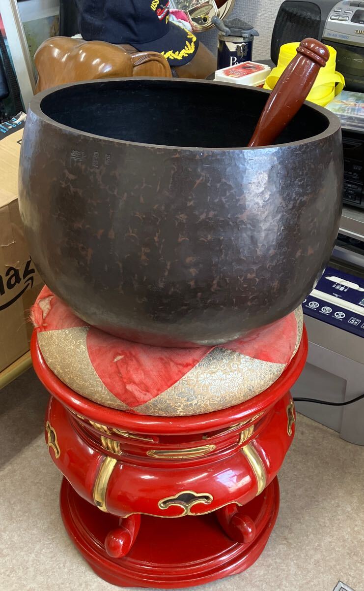 特大おりん 銅？製 骨董 アンティーク 仏具 特大おりん 銅？製 骨董 アンティーク 仏具 特大おりん 銅？製