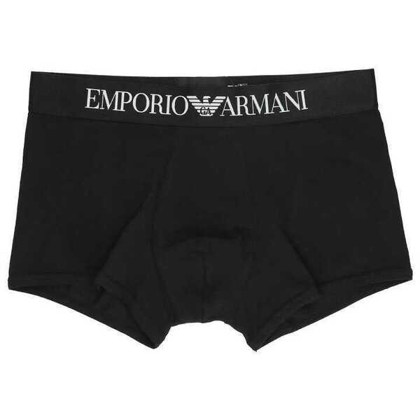 EMPORIO ARMANI エンポリオ アルマーニ ICONIC LOGOBAND アイコニック ロゴバンド 前閉じ ボクサーパンツ メンズ 54072989 ブラック L