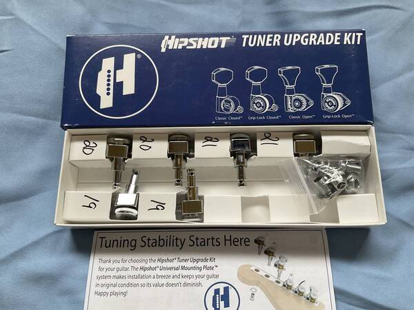 HIP SHOT ヒップショット / Guitar Tuner Upgrade Kit Fender Directrofit Chrome Staggered 美品 その2