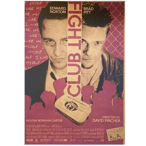 612A3 ファイトクラブ 映画 ポスター ブラッド・ピット レトロ クラフト
