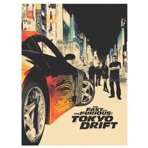 K123A3 ワイルドスピード X3 東京ドリフト 映画 ポスター クラフト