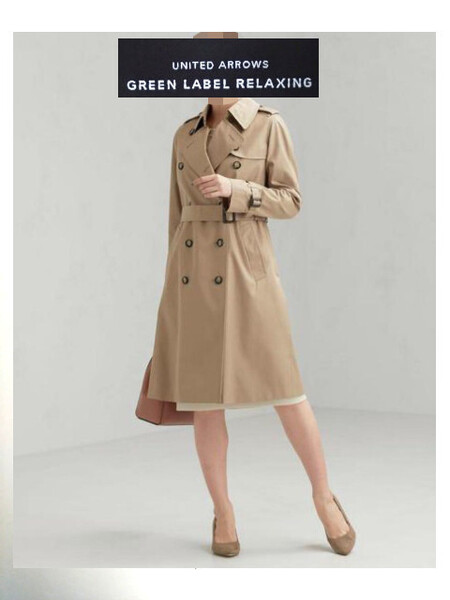 ★★ユナイテッドアローズ UNITED ARROWS green label relaxing グリーンレーベル リラクシング トレンチコート コットン