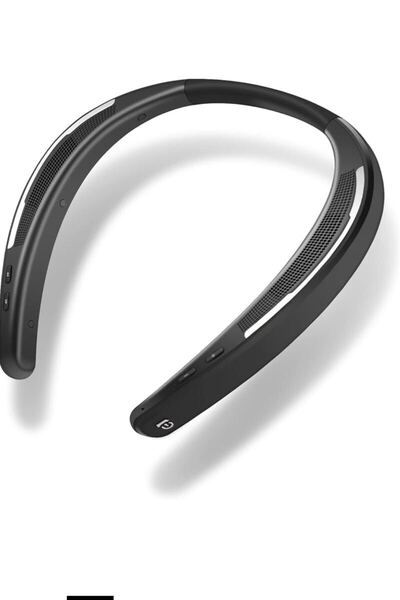 ネックスピーカー 【2025全方位進化・日本語音声ガイド】Bluetooth 5.3 ワイヤレス ウェアラブルネックスピーカー 88g軽量black)