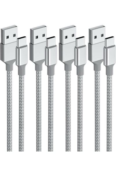 usb c ケーブル【1m+1m+2m+2m 4本】タイプc ケーブル Type C 3A急速充電 QC3.0対応 急速充電 PD対応 ナイロン編み 断線防止iPhone 16/15