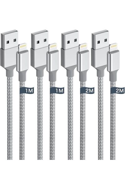 iphone 充電ケーブル【1M/2M 各2本正規MFi認証品】ライトニングケーブル 充電器 ケーブル 高速データ転送 最大2.4A急速充電 lightning