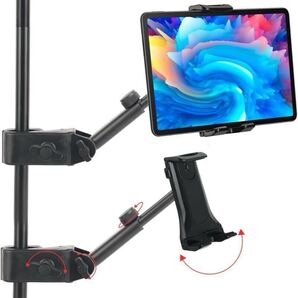 【2025型/どんなに揺れても落ちない】タブレットスタンド スマホスタンド マイクスタンド iPadスタンド
