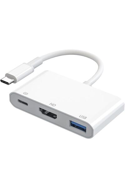 USB Type C HDMI アダプタ 3-in-1 usb-c ハブ TOMPOL【2024強化版】4K解像度 HDMIポート+USB 3.0ポート+PDタイプC急速充電