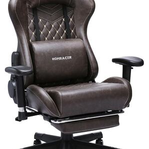 ゲーミングチェア Homracer オフィスチェア 座り心地最高 パソコンチェア デスクチェア リクライニング PCゲーミングチェアブラウン)