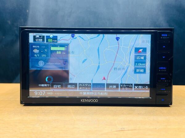 ケンウッド メモリーナビ MDV-S709W 地図データ 2021年チェークok CD DVD Bluetooth フルセグ