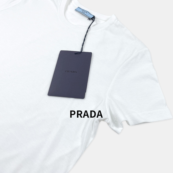 【未使用】PRADA プラダ / 24SS / クルーネック プレーン 無地 / 半袖 Tシャツ / 白 / DNA604 / レディース トップス ②