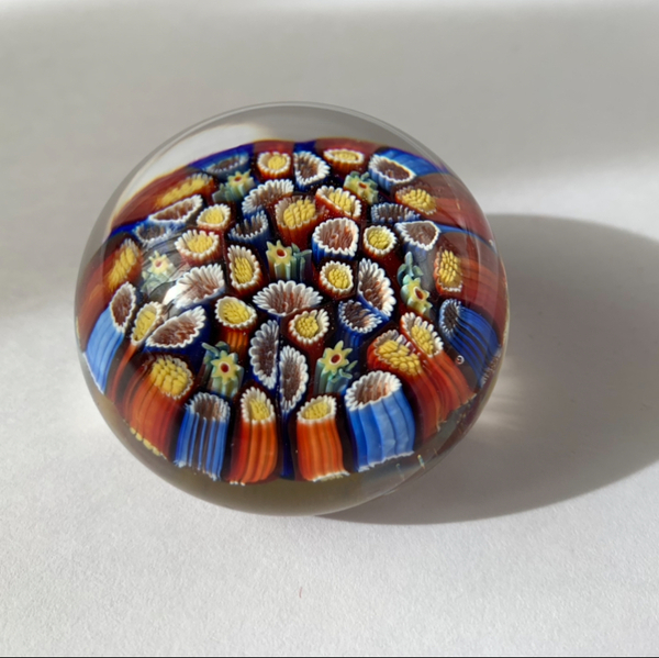 ムラーノガラス Murano Glass ミルフィオリ ペーパーウエイト /ムラノ グラス 置物 イタリア ベネチアングラス 送料込み