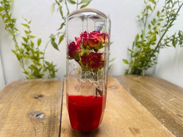 水中花シフトノブ 薔薇の花束 赤