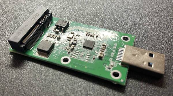 USB 3.0 ミニ PCIE mSATA SSD 外付け mSATA から USB 3.0 SSD コンバーター NFHK N-30U V3 動作未確認 【送料無料】