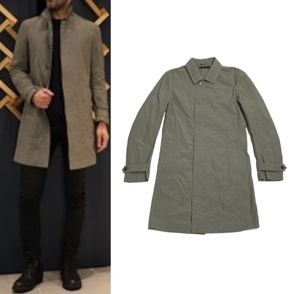 定価6.6万 ジュンハシモト SHRINK SOUTIEN COLLAR COAT ステンカラー コート junhashimoto AKM 1piu1uguale3
