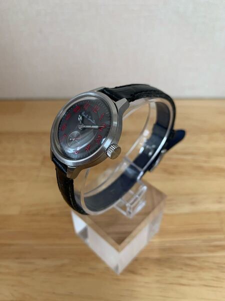 【電池交換済】【稼働品】【送料無料】Paul Smith ポールスミス レディース腕時計 ザ・シティ 文字盤ブラック/レッド 1040-S066212