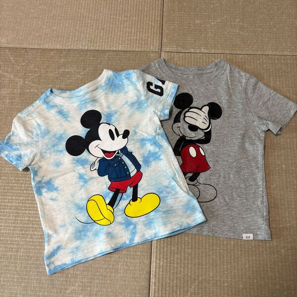 baby GAP Disney ミッキーマウス 半袖Tシャツ ディズニー 子供服 Tシャツ 2枚セット