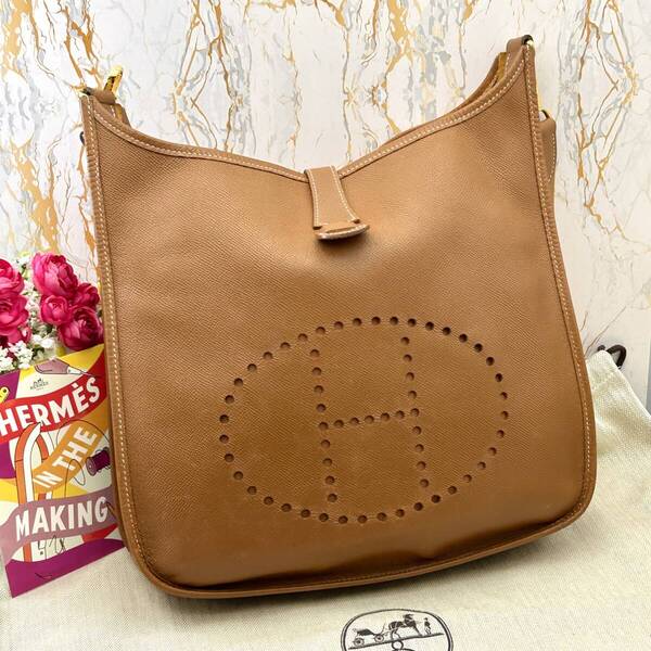 ★美品★ HERMES エルメス エブリン GM ブラウン ショルダーバッグ