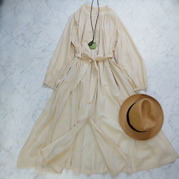 JOURNAL STANDARD relume コットンボイルクリンクルギャザーワンピース ジャーナルスタンダードレリューム ベージュ ゆったり 大きい