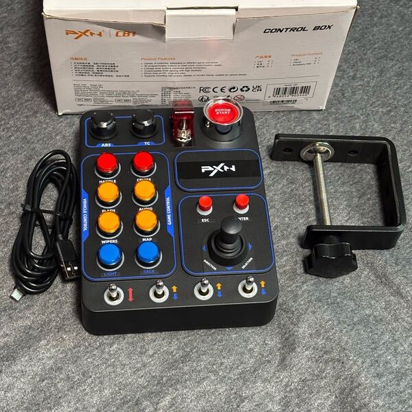 PXN CB1 ボタンボックス ハンコン用 レーシング Button Box スイッチパネル コントロールボックス 検索用fanatec simucube simagic