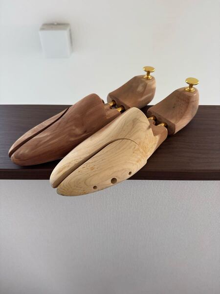 シューツリー シューキーパー 木製 型崩れ防止 スプリング式 除湿脱臭