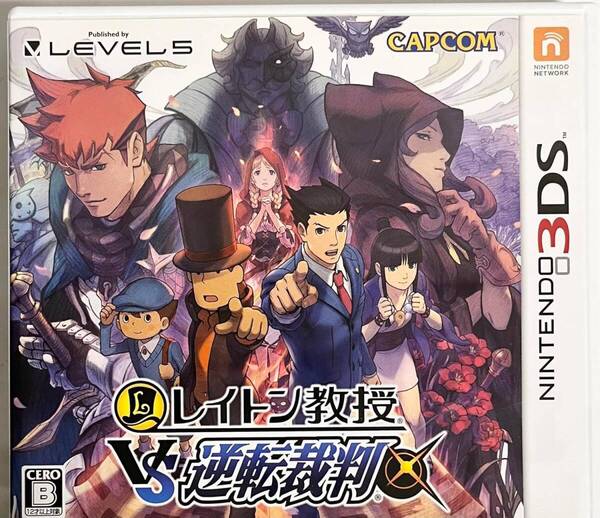 a 新品未開封 3DS レイトン教授 VS 逆転裁判