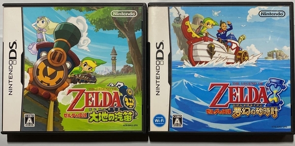 a DS ソフト ゼルダの伝説 夢幻の砂時計 大地の汽笛 2本セット