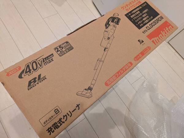 【新品未使用品】マキタ40Vmax用充電式クリーナ CL003GRDW(スノーホワイト)【森:6040】