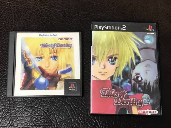 ★ 送料無料 PS1 PS2 RPG ★ テイルズ オブ ディスティニー 1 + 2 Tales of Destiny 動作確認済 説明書付き 付属品は写真参照 ★