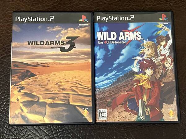 ★ 送料無料 PS2 RPG ★ ワイルドアームズ 3 + 4 WILD ARMS Advanced 3rd WILD ARMS the 4th Detonator 動作確認済 付属品は写真参照 ★