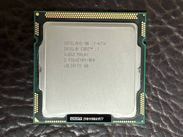 ★ 送料無料 デスクトップPC用CPU ★ intel core i7 875k 第1世代 Lynnfield 2.93~3.6GHz 4コア8スレッド LGA1156 SLBS2 動作品