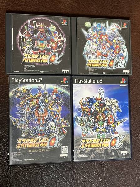 ★ 送料無料 PS1 PS2 ★ スーパーロボット大戦α + 外伝 + 第2次 + 第3次 SUPER ROBOT WARS 動作確認済 説明書付き 付属品は写真参照 ★