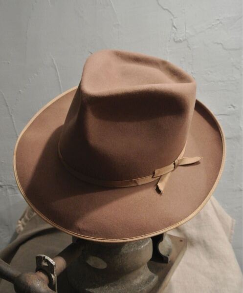 50s VINTAGE STETSON 1/4 58cm ヴィンテージ ステットソン ストラトライナー ブラウン 茶 ハット ジョニーデップ オープンロード