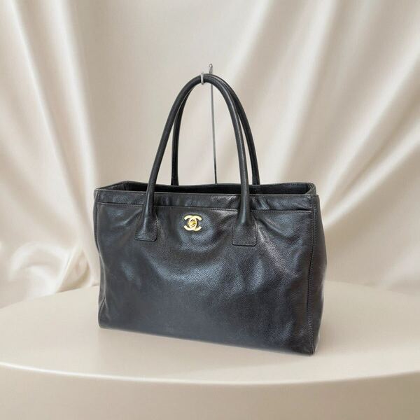 【CHANEL】シャネル キャビアスキン エグゼクティブトート ハンドバッグ お買い得品!!