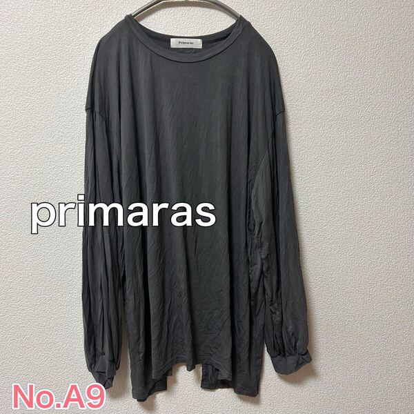 送料無料 匿名配送 primaras 長袖カットソー 背中開き