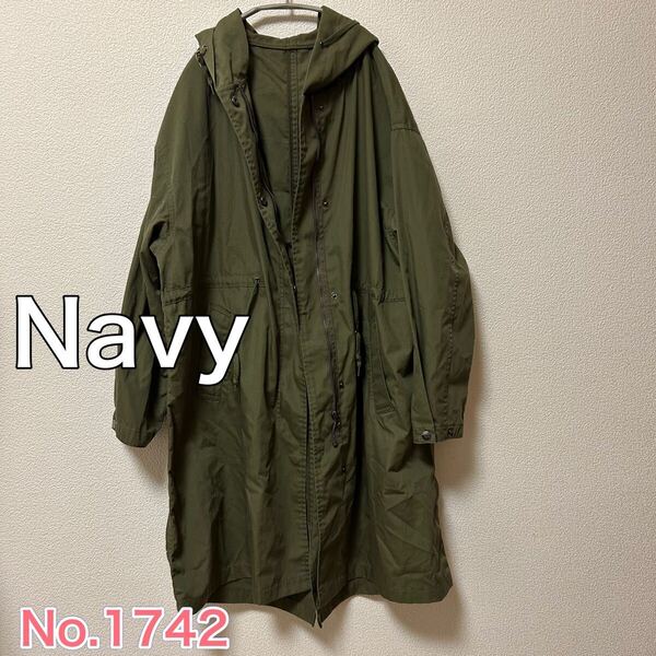 送料無料 匿名配送 Navy ウエスト絞り カーキ ミリタリージャケット アウター