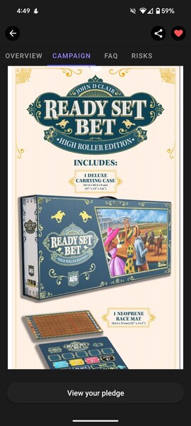ダービーカジノ ボードゲーム キックスターター版Ready Set Bet Deluxe board game Kickstarter High Roller Edition