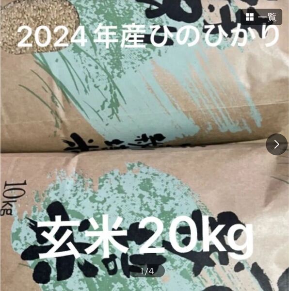 2024年産ヒノヒカリ玄米20 kg