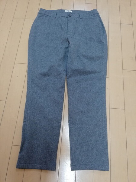 13号★LLサイズ★極美品★ビースリーの高級ストレッチパンツ定価1,5万円以上★ウール柄グレー