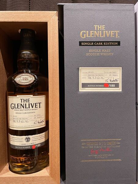 THE GLENLIVET(グレンリベット)20年 シングルカスク エディション アメリカンオークバレル 2021 59.3% 700ml