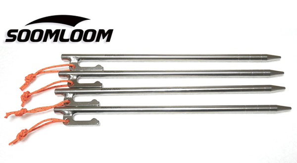 新品 Soomloom チタン ペグ 24cm 4本セット スームルーム タープ テント 固定 チタン製 TITAN PEG キャンプ アウトドア