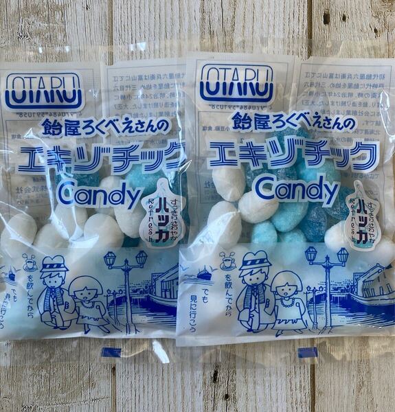 おたる 飴屋ろくべえさんの エキゾチックcandy ハッカ 2袋 飴谷製菓