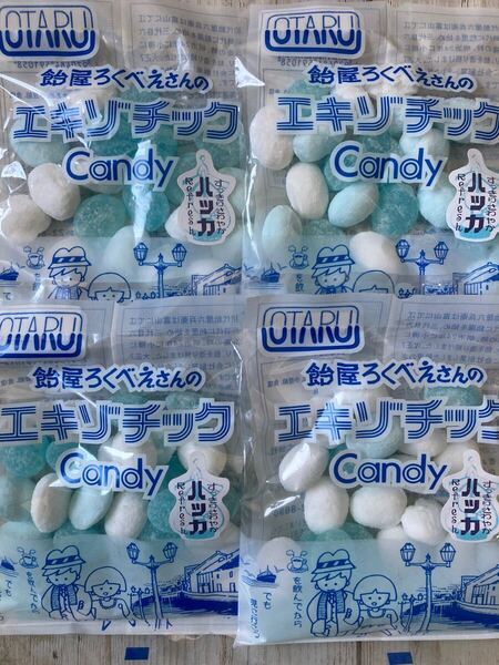 おたる 飴屋ろくべえさんの エキゾチックcandy ハッカ 4袋 飴谷製菓