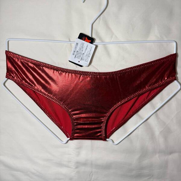 La-pomme ラポーム Unisex メタリック フルバック ビキニ サイズ:Free レッド 434