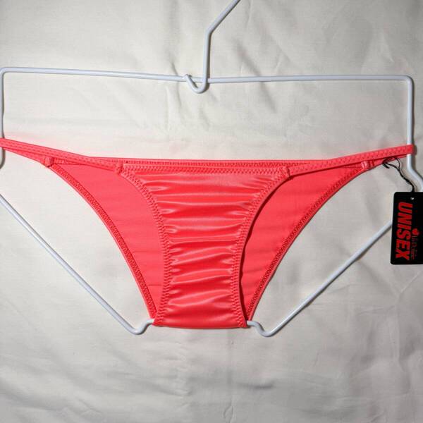 La-pomme ラポーム Unisex ハギ無し 透けない生地 サイドバインダー ハーフバック ビキニ サイズ:Free オレンジ 435