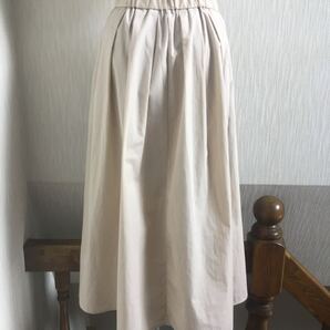 ★ジーユーGUベージュロングフレアスカートS★