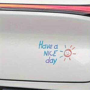 反射タイプ 防水ビニールステッカー「Have A Nice Day」 車・バイク